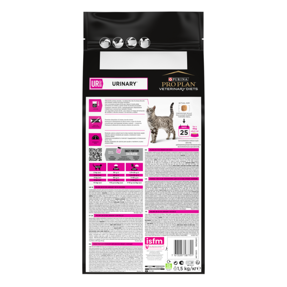 Purina Pro Plan Veterinary Diets UR St/Ox Urinary сухой корм для взрослых кошек с болезнями нижних отделов мочевыводящих путей с курицей - 1,5 кг