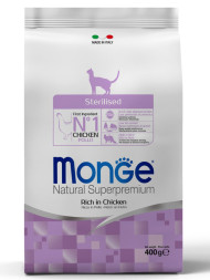 Monge Cat Sterilized сухой корм для стерилизованных кошек с курицей 400 г