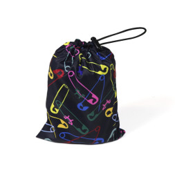 United Pets Easy 40 дождевик для собак, черный с разноцветными булавками