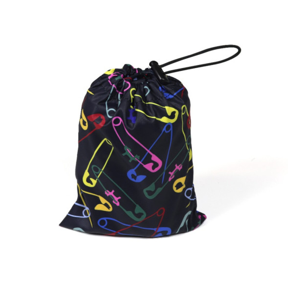 United Pets Easy 40 дождевик для собак, черный с разноцветными булавками