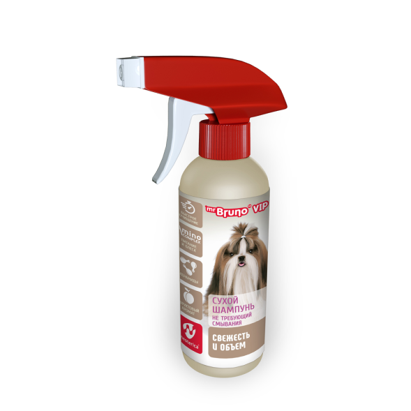 Mr.Bruno VIP сухой шампунь для экспресс-очищения шерсти собак всех пород - 200 мл
