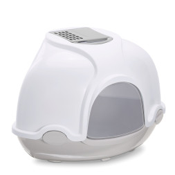 IMAC GINGER био-туалет для кошек угловой, 52х52х44,5 см, светло-серый