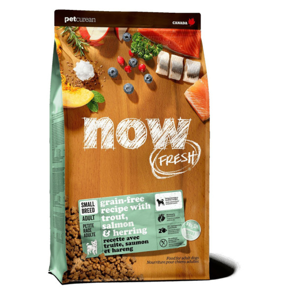 Now Fresh GF (26/16) сухой беззерновой корм для взрослых собак мелких пород с форелью, лососем, сельдью и овощами - 1,59 кг