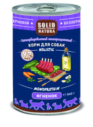 Solid Natura Holistic Ягнёнок влажный корм для собак жестяная банка 0,34 кг (12 шт в уп)