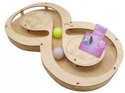 Glory Life игровой комплекс для кошек Восьмерка с шариками, 49х27х3,6 см