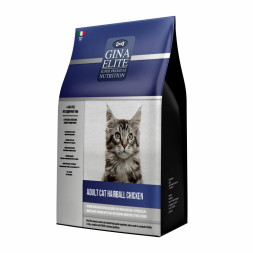 Gina Elite Cat Hairball Chicken сухой корм для взрослых кошек для выведения шерсти с курицей - 3 кг