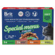 Brit Premium Особые меню влажный корм для взрослых стерилизованных кошек в паучах, Особое меню в соусе - 85 г х 14 шт