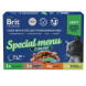 Brit Premium Особые меню влажный корм для взрослых стерилизованных кошек в паучах, Особое меню в соусе - 85 г х 14 шт