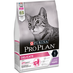 Purina Pro Plan Delicate сухой корм для взрослых кошек с чувствительным пищеварением с индейкой - 3 кг