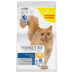 Perfect Fit сухой корм для взрослых домашних кошек с курицей - 2,5 кг