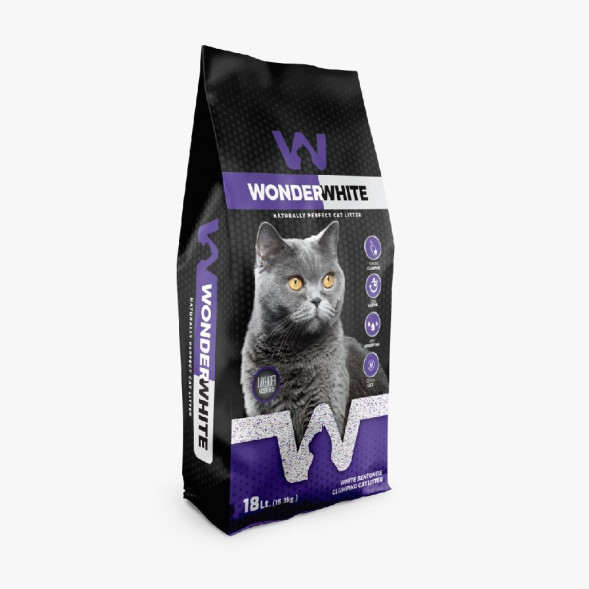 Wonder White Lavender наполнитель комкующийся c ароматом лаванды - 15,3 кг