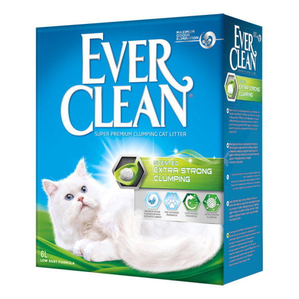 Ever Clean Extra Strong Clumping Scented наполнитель комкующийся с ароматом свежести - 6 л