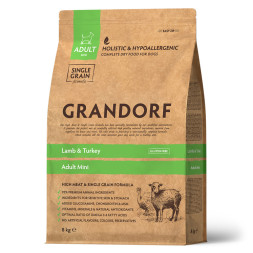 Grandorf Dog Lamb&amp;amp;Turkey Mini сухой корм для взрослых собак мелких пород с ягнёнком и индейкой - 8 кг