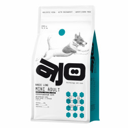 AJO Dog Mini Adult сухой корм для взрослых собак малых пород с курицей и гречкой - 2 кг