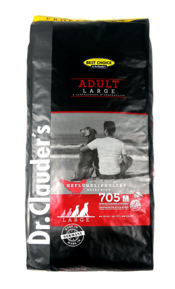 Dr.Clauder`s Best Choice сухой корм для взрослых собак крупных пород с птицей - 20 кг