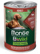 Monge Dog BWild Grain Free влажный беззерновой корм для взрослых собак всех пород с ягненком, тыквой и кабачками в консервах 400 г (24 шт в уп)