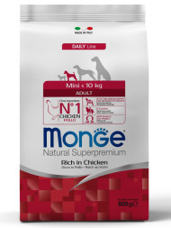 Monge Dog Mini сухой корм для взрослых собак мелких пород 800 г