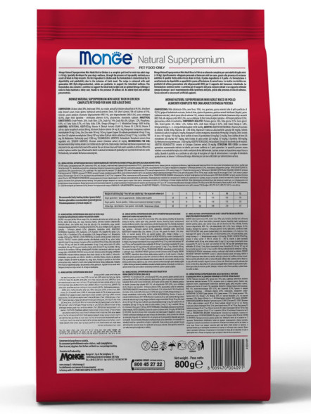 Monge Dog Mini сухой корм для взрослых собак мелких пород 800 г