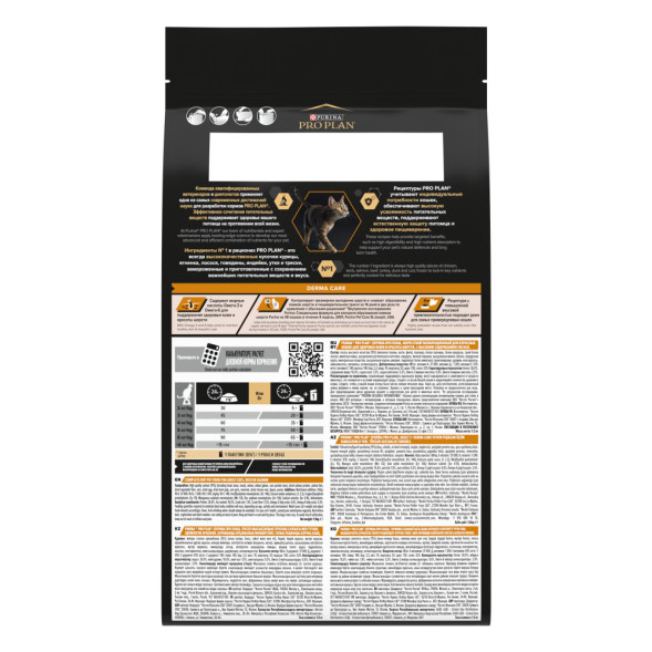 Pro Plan Cat Adult Elegant сухой корм для взрослых кошек для кожи и шерсти с лососем - 1,5 кг