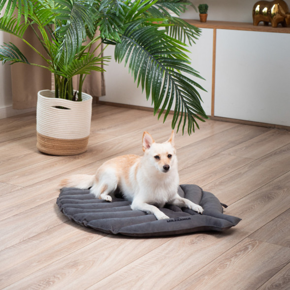 Mr.Kranch лежанка для собак Листочек большая, 120х73х6 см, серая