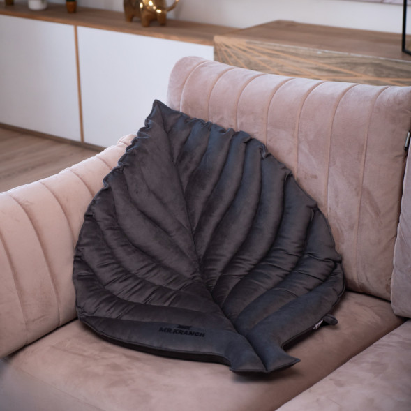 Mr.Kranch лежанка для собак Листочек большая, 120х73х6 см, серая