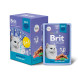 Brit Premium набор паучей для взрослых стерилизованных кошек с препелкой кусочки в желе - 85 г х 5+1 шт