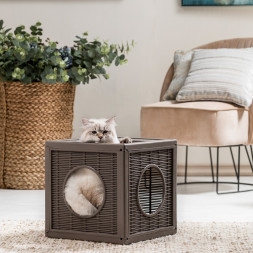 BAMA PET QUBLO домик для кошек, 35x35x35 см, бежевый