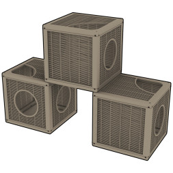 BAMA PET QUBLO домик для кошек, 35x35x35 см, бежевый