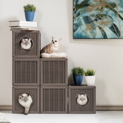 BAMA PET QUBLO домик для кошек, 35x35x35 см, бежевый