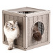 BAMA PET QUBLO домик для кошек, 35x35x35 см, бежевый