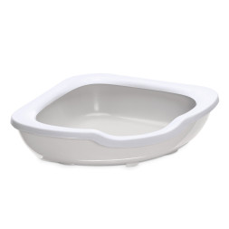 IMAC FRED туалет-лоток для кошек угловой, 51х51х15,5 см, светло-серый