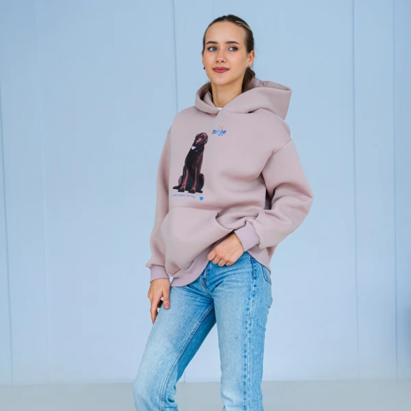 Monge Gift M Худи AVALON лабрадор, пыльная роза