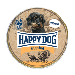 Happy Dog Natur Line паштет для взрослых собак с чувствительным пищеварением с индейкой - 125 гр х 10 шт