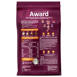 AWARD Sterilized сухой корм для взрослых стерилизованных кошек, с индейкой, курицей, клюквой и цикорием - 1,5 кг