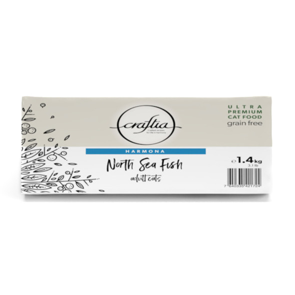 Craftia Harmona сухой корм для взрослых кошек с рыбой северного моря - 1,4 кг