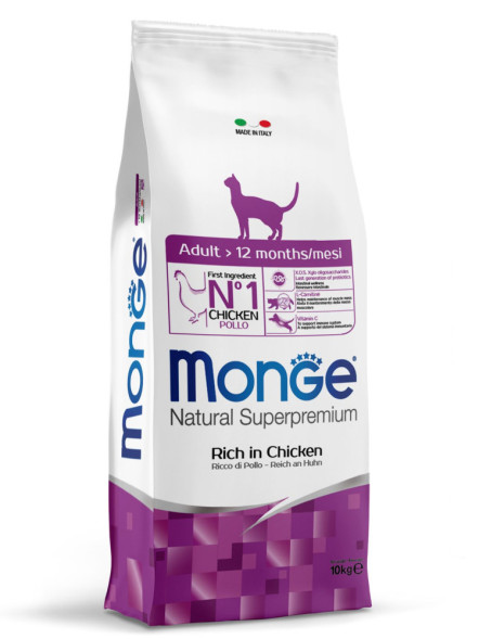 Monge Cat Adult сухой корм для для взрослых кошек с курицей - 10 кг