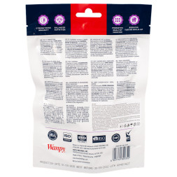 Лакомство Wanpy Dog для собак кости из сыромятной кожи с утиным мясом 100 г