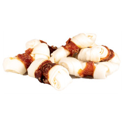 Лакомство Wanpy Dog для собак кости из сыромятной кожи с утиным мясом 100 г