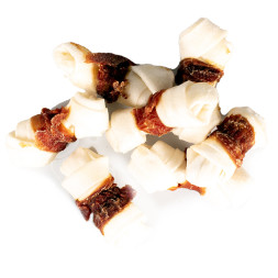 Лакомство Wanpy Dog для собак кости из сыромятной кожи с утиным мясом 100 г