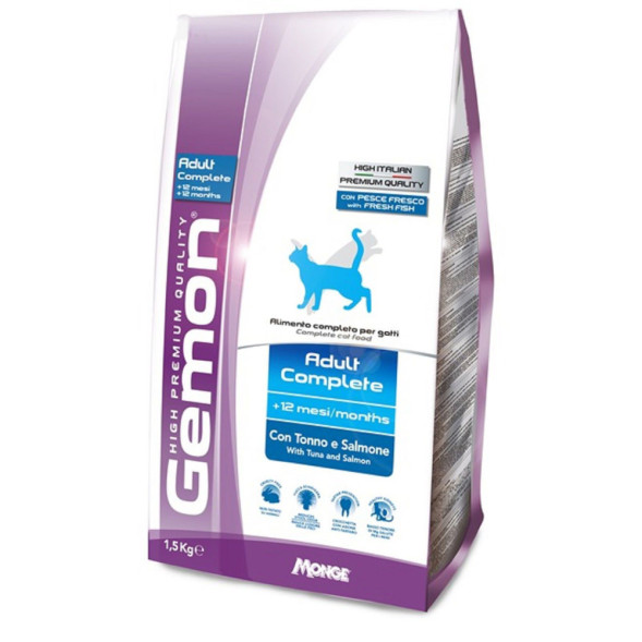Gemon Cat Adult сухой корм для взрослых кошек с тунцом и лососем 1,5 кг