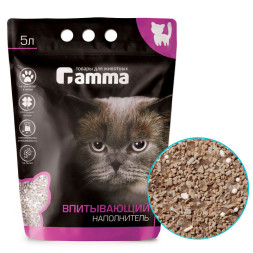 Gamma впитывающий наполнитель для кошачьих туалетов с диатомитовой крошкой - 2,95 кг (5 л)