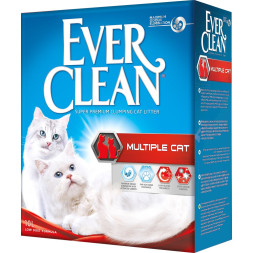 Ever Clean Multiple Cat наполнитель комкующийся для нескольких кошек в доме