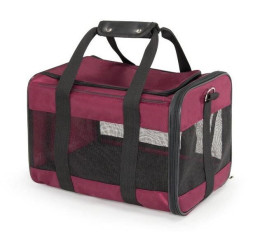 Camon сумка-переноска для маленьких кошек и собак, бордо, размер S