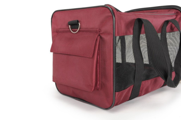 Camon сумка-переноска для маленьких кошек и собак, бордо, размер S