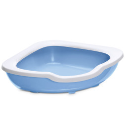 IMAC FRED туалет-лоток для кошек угловой, 51х51х15,5 см, светло-голубой