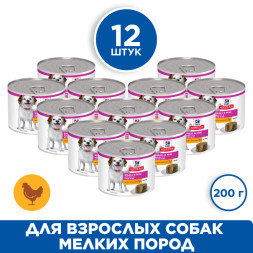 Hills Science Plan Small&amp;amp;Mini влажный корм для взрослых собак мелких пород, с курицей, в консервах - 200 г x 6 шт