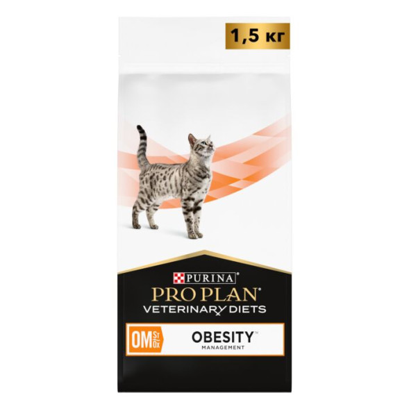 Сухой корм для кошек Pro Plan Veterinary Diets Obesity Management при ожирении 1,5 кг