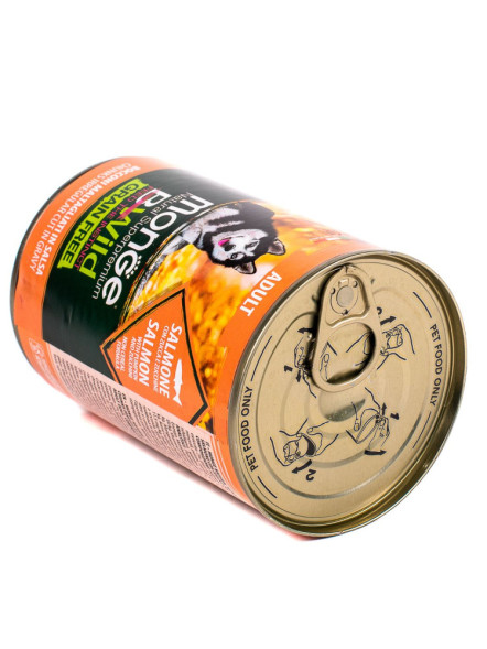 Monge Dog BWild Grain Free влажный беззерновой корм для взрослых собак всех пород с лососем, тыквой и кабачками в консервах 400 г (24 шт в уп)