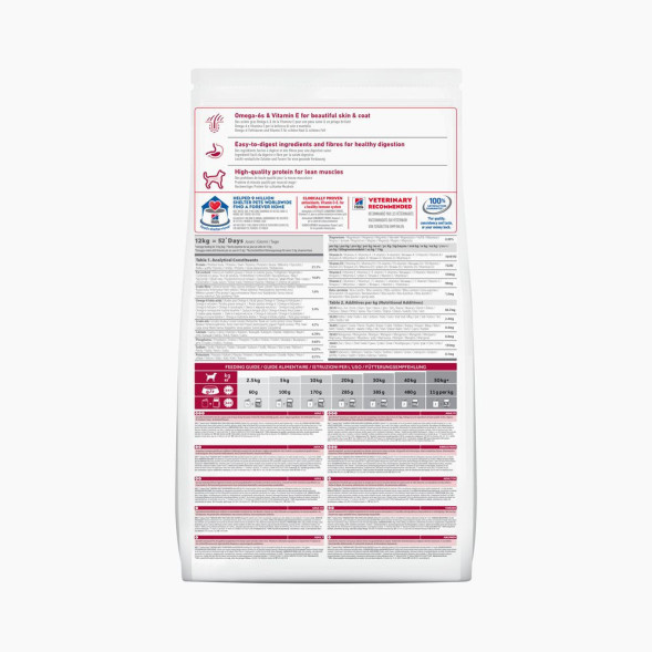 Hills Science Plan Advanced Fitness сухой корм для собак мелких и средних пород от 1 до 6 лет с курицей - 12 кг