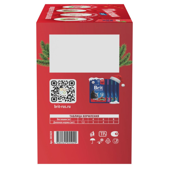 Brit Premium Особые меню влажный корм для взрослых кошек в паучах, Мясное меню в соусе - 85 г х 14 шт